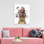 Fox Birdkeeper met Artichoke Canvas Afdruk (Insitu (Woonkamer))