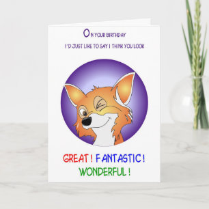 Fox Birthday humor ook Kaart