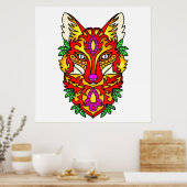 Fox boho poster (Keuken)