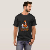 Fox Book Reading Nerd Geek Funny Librarian Boys Gi T-shirt (Voorkant volledig)