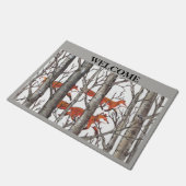 Fox Bossen Gray Welkom Doormat Personaliseren Deurmat (Schuin)
