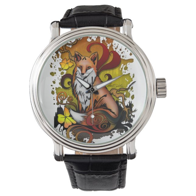 Fox buitenshuis horloge (Voorkant)