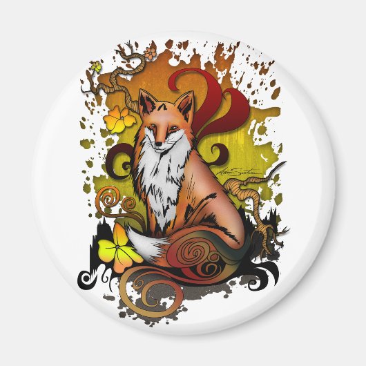 Fox buitenshuis magneet (Voorkant)