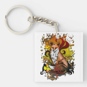 Fox buitenshuis sleutelhanger