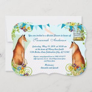 Fox Bunting Garden Vrijgezellenfeest nodigt uit Kaart