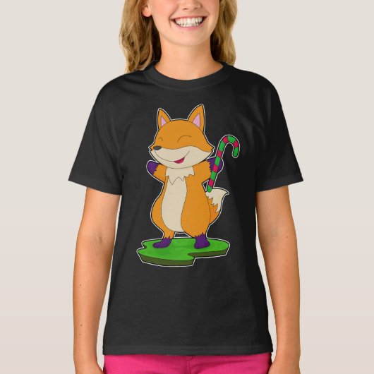 Fox Candy Cane T-shirt (Voorkant)