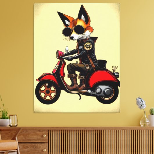 Fox Canvas afdrukken (Insitu (Woonkamer))