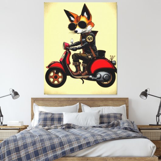 Fox Canvas afdrukken (Insitu (Slaapkamer))