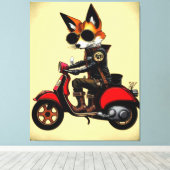Fox Canvas afdrukken (Insitu (Houten vloer))