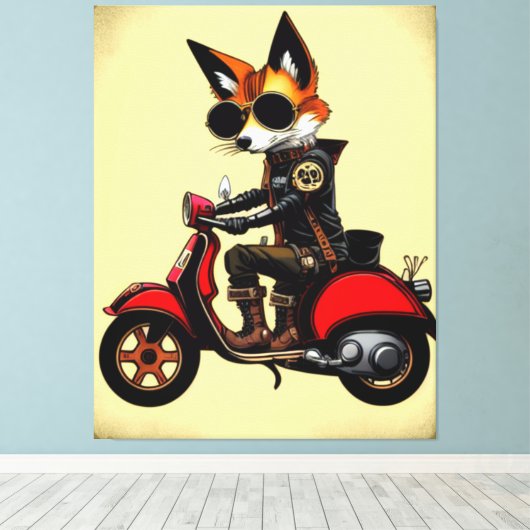 Fox Canvas afdrukken (Insitu (Houten vloer))