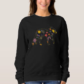 Fox Celestial Animals Space Aesthetic Solar Plane Trui (Voorkant)