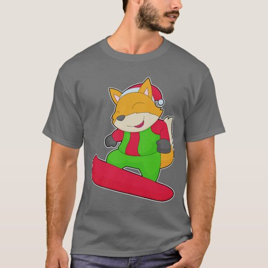 Fox Christmas Snowboard T-shirt (Voorkant)