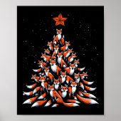 Fox Christmas Tree Fox Xmas Tree Dames & Kamp; Jon Poster (Voorkant)