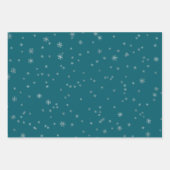 Fox Christmas Tree Sleigh Snowflakes Inpakpapier Vel (Voorkant 2)