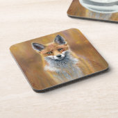 Fox coaster set.  bier onderzetter (Linkerzijde)