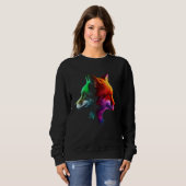 Fox Colourful Fantasy Animal Fox Trui (Voorkant volledig)