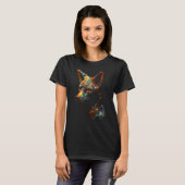 Fox Colourful Polygon  Animal Fox T-shirt (Voorkant volledig)
