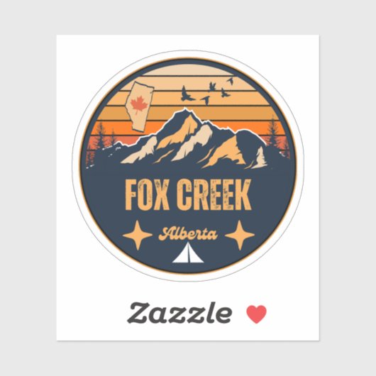 Fox Creek, Alberta Sticker (Vel)