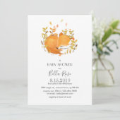 Fox Cub Baby Shower Invitations (Debout devant)