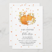 Fox Cub Baby Sprinkle Invitations (Devant / Derrière)