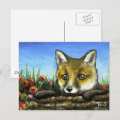 Fox cub briefkaart (Voorkant / Achterkant)