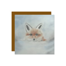 Fox cub flat card