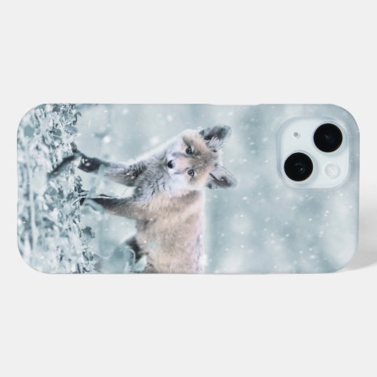 Fox Cub in de sneeuw Case-Mate iPhone Case (Achterkant (horizontaal))