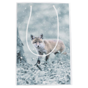 Fox Cub in de sneeuw Medium Cadeauzakje