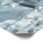 Fox Cub in de sneeuw Poster (Hoek)