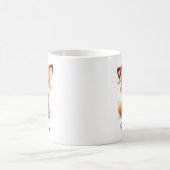 Fox Cub in Santa Hat Custom Name Mug Koffiemok (Center)