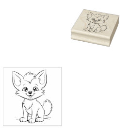 Fox Cub Rubberstempel