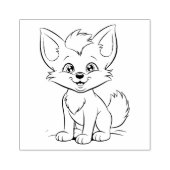 Fox Cub Rubberstempel (Afrduk)