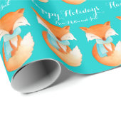 Fox cub winter art personaliseert de kerstbeker va cadeaupapier (Rol Hoek)