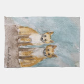 Fox Cubs sur une serviette de cuisine (Horizontal)