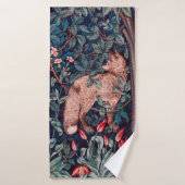 Fox dans la forêt, William Morris (Serviette de bain)