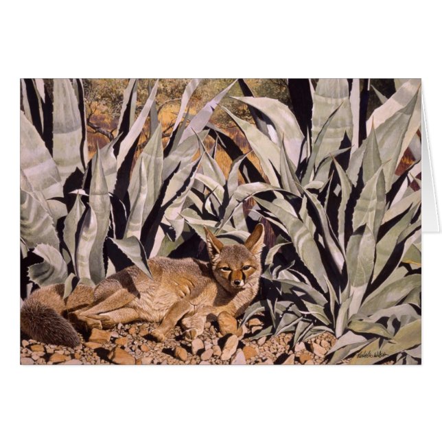 Fox dans le désert "Chambre sûre " (Devant horizontal)