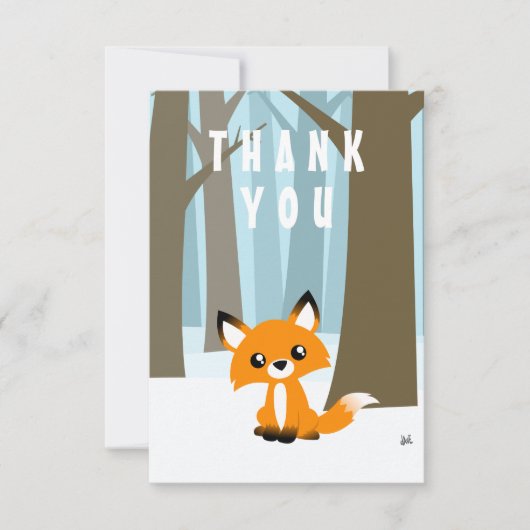 Fox dans les cartes de Merci de forêt plates (Devant)