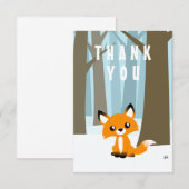 Fox dans les cartes de Merci de forêt plates (Devant / Derrière)