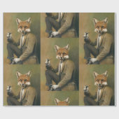 Fox de cru en papier d'emballage cadeau de costume (Plat)