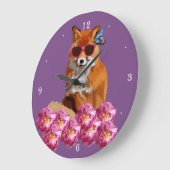 Fox de fantaisie, horloge murale pourpre (Angle)