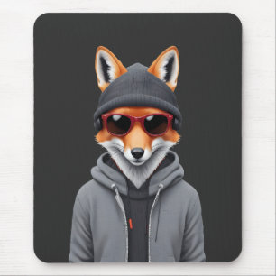 Fox Dearing Hoodie Grappig Cool Animal Character A Muismat