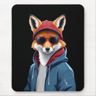 Fox Dearing Hoodie Grappig Cool Animal Character A Muismat