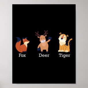 Fox Deer Tijger Dieren Subtiele Anti Trump Poster