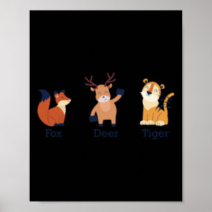 Fox Deer Tijger Dieren Subtiele Anti Trump Poster