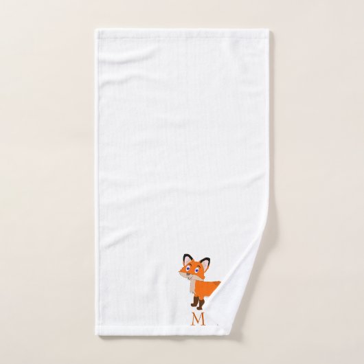 Fox Design Monogrammed (Serviette à main)