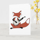 Fox die de Banjo speelt Kaart (Gele Bloem)