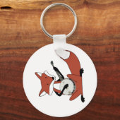 Fox die de Banjo speelt Sleutelhanger (Voorkant)