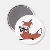 Fox die de Flute afspeelt Magneet (Voorkant / Achterkant)
