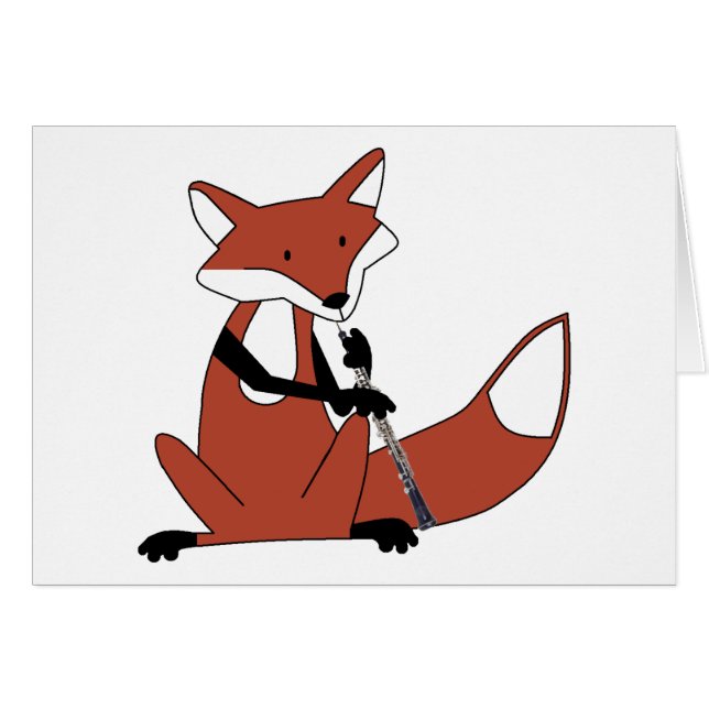 Fox die de Oboe speelt (Voorkant Horizontaal)