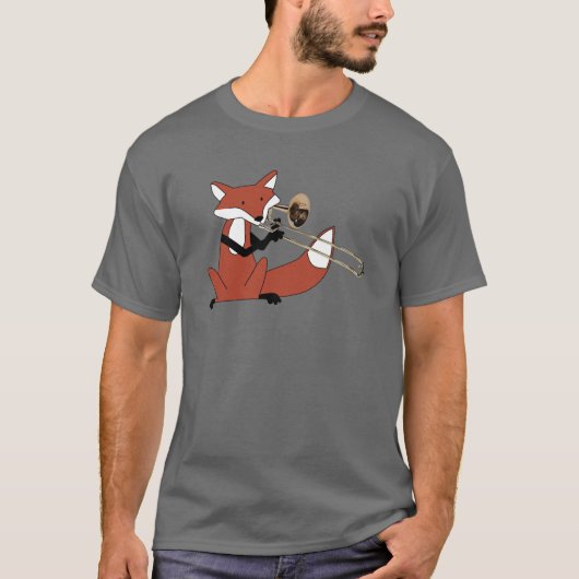 Fox die het Trombone afspeelt T-shirt (Voorkant)